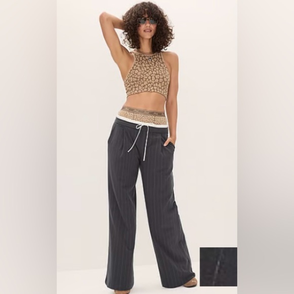 PINK Victoria's Secret Black Pinstripe Pants